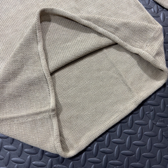 Jones New York Sport Sweater Woman's Lg Khaki Cable-Knit Long Raglan Sleeve Cozy - Picture 5 of 8